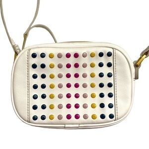Fossil white crossbody bag with multicolor studs matching wallet available